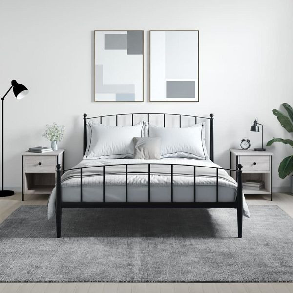 vidaXL Nachttische 2 Stück Grau Sonoma 40x42x50 cm Holzwerkstoff, 825940