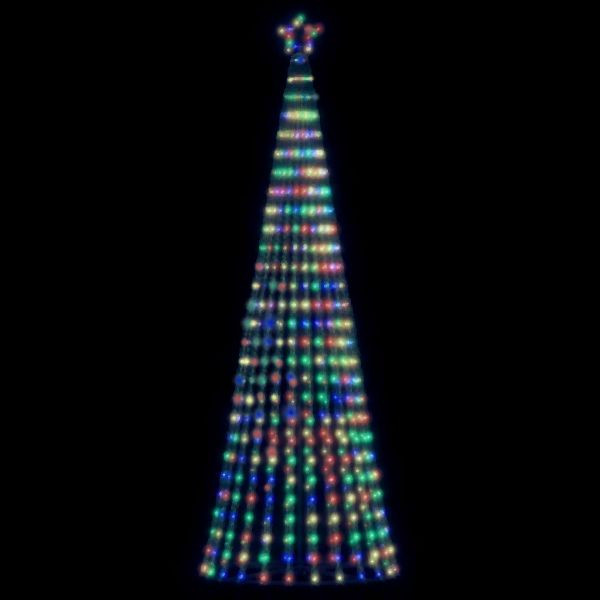 vidaXL Weihnachtsbaum Kegelform 475 LEDs Mehrfarbig 247 cm, 4016399