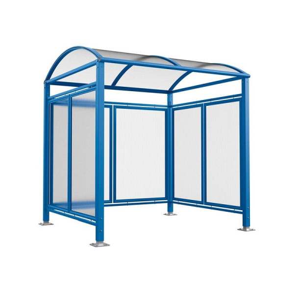 STEIN HGS PROCITY® Fahrradüberdachung Vierkantrohr „M” All-IN-ONE, Breite 2520 mm, Blau Ral 5010, 78356.0003