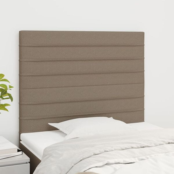 vidaXL Kopfteile 2 Stück Taupe 100x5x78/88 cm Stoff, 3116466