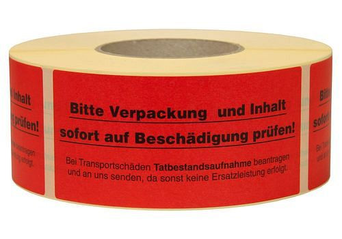 DENIOS Warn- und Hinweisetiketten, Inhalt prüfen, 145 x 70 mm, aus Papier, 299628