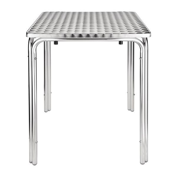 Bolero viereckiger Bistrotisch Edelstahl 4 Beine 60cm, CG837