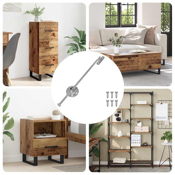 vidaXL Gasdämpfer 439 pcs Silber Eisen, 864626, 8721288588968