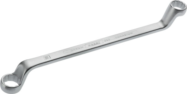 Hazet Doppel-Ringschlüssel, Außen-Doppel-Sechskant Profil, 17 x 19 mm, 630-17X19