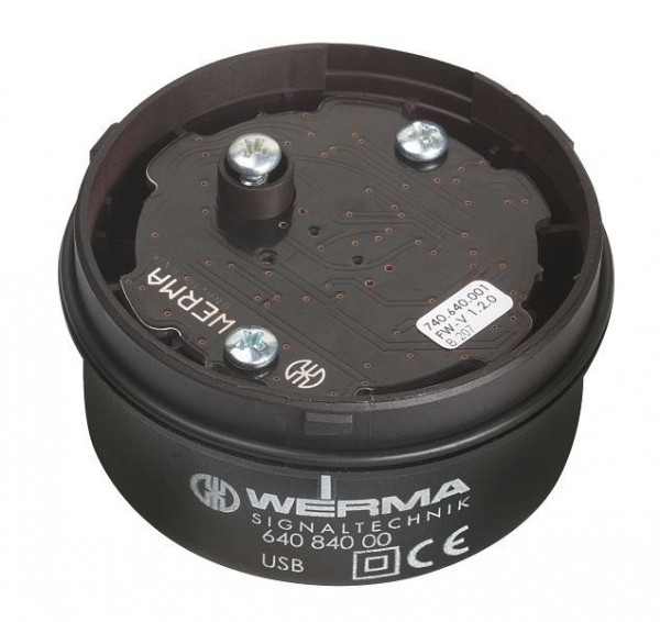 WERMA USB-Anschlusselement Rohrmontage 5VDC BK- schwarz, 640.840.00
