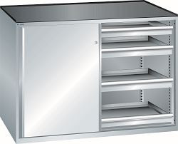 LISTA Schubladenschrank 2x36x27E (BxTxH) 1430x600x1020mm KEY Lock, Lichtgrau 8 Schubladen, Tragkraft Schubladen: 200 kg, 79.431.020