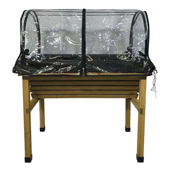 VegTrug Wallhugger S Hochbeet mit Abdeckhaube, Farbe Natur, 1035