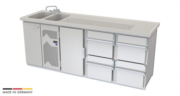 hefa Theke Brillant 23/2L-TZZ, Abmaße: 950 x 2.300 x 650/700 mm, Brillant 23/2L-TZZ