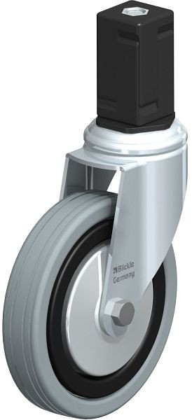 Blickle LKRA-VPA 125G-11-FA-EV17 Apparate-Lenkrolle mit Expander, Vollgummi, Grau, 848271