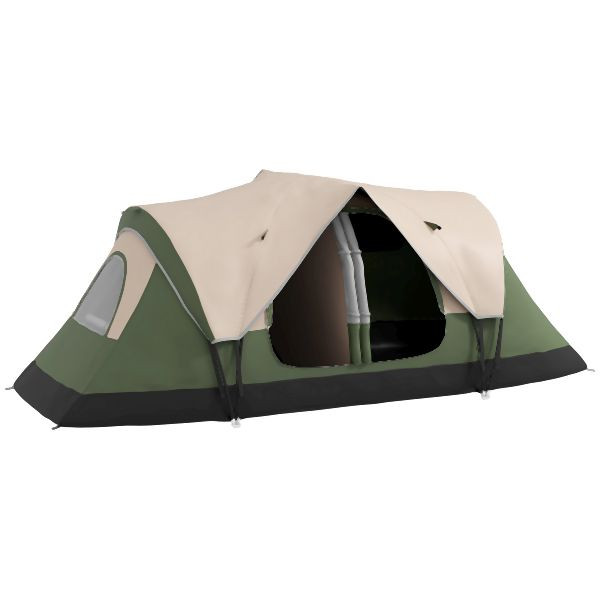 Outsunny Campingzelt, 450L x 215B x 180H cm, Dunkelgrün, A20-422V00DG, 4255826820721