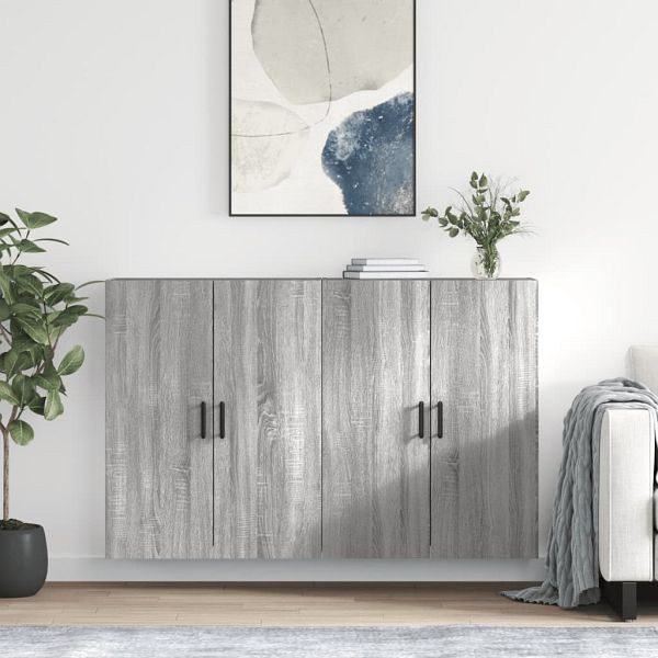 vidaXL Wandschränke 2 Stück Grau Sonoma 69,5x34x90 cm, 3195633