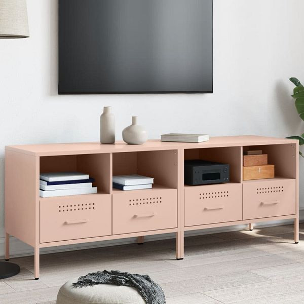 vidaXL TV-Schränke 2 Stück Rosa 68x39x50,5 cm Kaltgewalzter Stahl, 843045