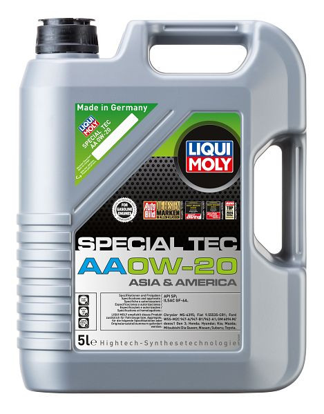 LIQUI MOLY Motoröl Special Tec AA 0W-20, Kanister Kunststoff, VE: 5 Liter, 9734