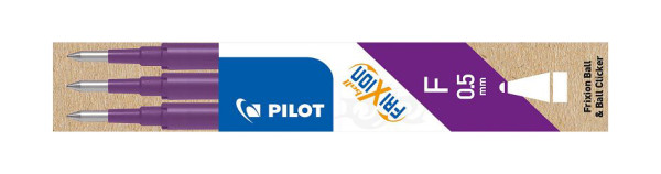 PILOT Tintenrollermine FriXion BLS-FR5 - 0,3 mm, violett, 3er Pack, BLS-FR5-S3-V