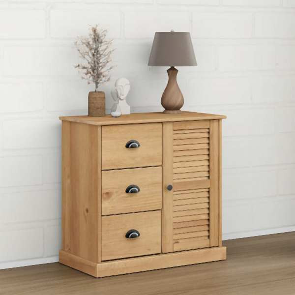 vidaXL Sideboard mit Schubladen VIGO 78x40x75 cm Massivholz Kiefer, 353199