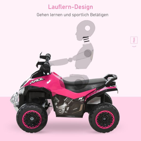 HOMCOM Rutschauto Kinder Tretauto mit Füßen rutschen Licht Musik Rosa, 370-096PK