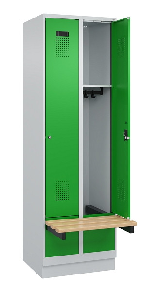 C+P Spind Evolo PLUS, 2 Abteil, 1950x600x815mm, 7035/6037, Zylinderschloss, 049040-20 S10038