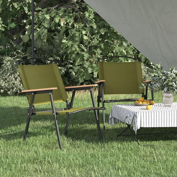 vidaXL Campingstühle 2 Stück Grün 54x55x78 cm Oxford-Gewebe, 319486