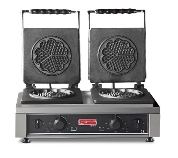 SGS Gastro Waffeleisen Rund für 2 Waffeln x 16 Ø, WB 25 DE