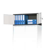 Produktbild von Jan Nowak Modell EWA (C01L) Aufsatz für Aktenschrank Büroschrank 900x380x400 mm, Anthrazit-Weiß, 1132 Jan Nowak Modell EWA (C01L) Aufsatz für Aktenschrank Büroschrank 900x380x400 mm, Anthrazit-Weiß, 1132