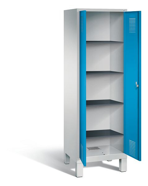 C+P Wäsche-Spind Evolo, H1850xB610xT500mm, Farbe: Lichtgrau / Lichtblau, 48212-20b S10076