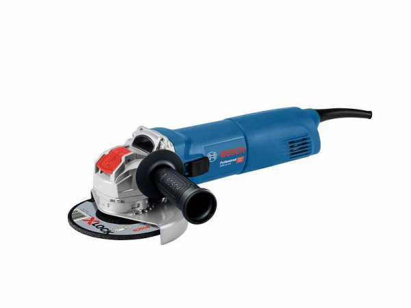 Bosch Winkelschleifer GWX 14-125, 1400-W, X-LOCK, mit Zusatzhandgriff, Schutzhaube, 06017B7000