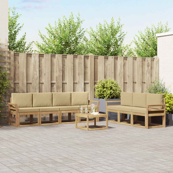 vidaXL Outdoor-Sofagarnitur 7-teilig, 3387352, 8721288778604