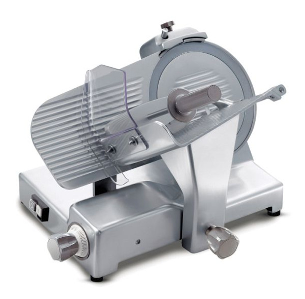 KBS Aufschnittmaschine, Schrägschneider, Messer ø250 mm, zum Schneiden von Wurst, Käse, Gemüse und vorgegarten Lebensmitteln, 40110014