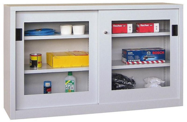 Pavoy Schiebetürenschrank 1000/400/1500, Böden gepulvert, Sichtfenster, 30300-150-491-910716