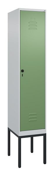 C+P Umkleidespind Classic PLUS, Gestell, 2120x400x500mm, 7035/6011, Drehriegel, 0800307-12 S10006