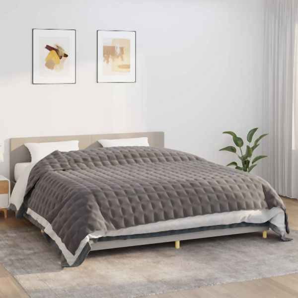 vidaXL Gewichtsdecke Grau 220x260 cm 11 kg Stoff, 350784