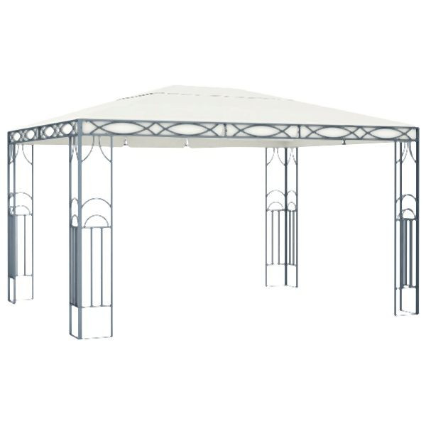 vidaXL Pavillon 400 x 300 cm Cremeweiß, Polyester, 48048