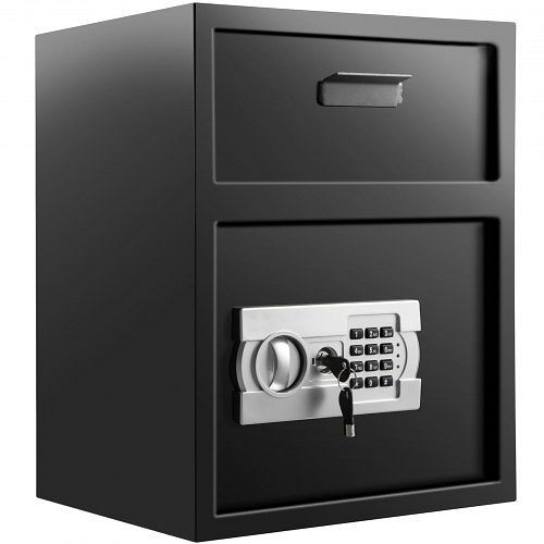 VEVOR Tresor Elektronischer Möbeltresor Tresor Elektronik Zahlenschloss Safe Schwarz stabiler Kohlenstoffstahl Feuerfest, BXXTDSHS000000001V0