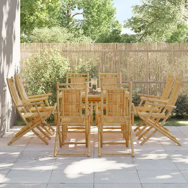 vidaXL Gartenstühle 8 Stück Klappbar 53x66x99 cm Bambus, 3278516