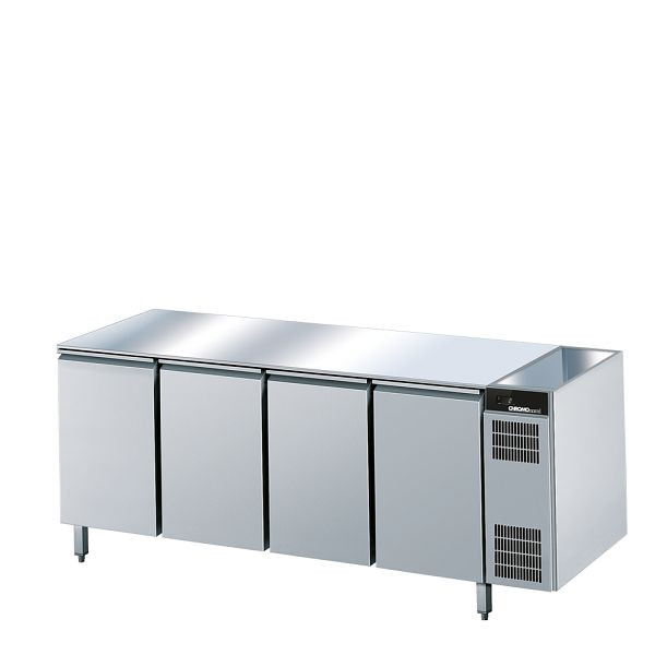 CHROMOnorm Kühltisch GN 1/1, 4 Türen, ohne Tischplatte (H 800mm), Zentralkühlung, CKTZK7411600