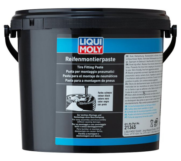 LIQUI MOLY Reifenmontierpaste schwarz, Eimer Kunststoff, VE: 5 kg, 21345
