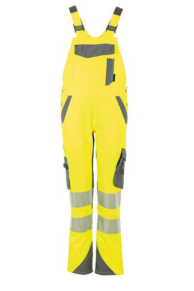 Planam Norit Warnschutz Damen Latzhose gelb/zink 44, 5936044