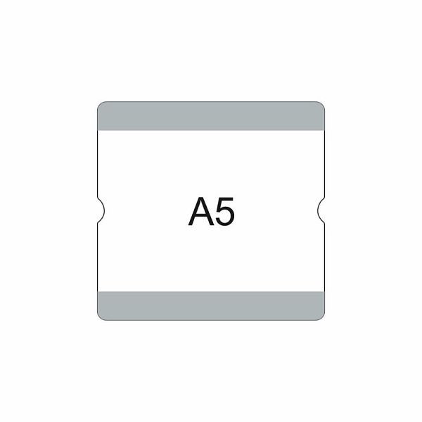 Eichner Bodenbeschriftungstasche A5 offen für innen, austauschbare Beschriftung, für Palettenstellplätzen, 216x231 mm, grau, VE: 10 Stück, 9225-20520-080