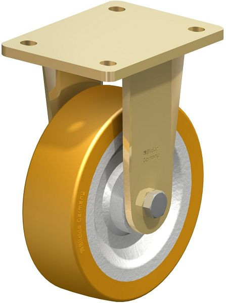 Blickle BS-SETH 160K Stahlgeschweißte Schwerlast-Bockrolle, Blickle Extrathane®, Hellbraun, 45633