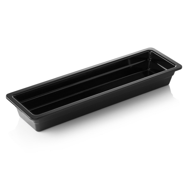 WAS GN Behälter GN 65 BLACK 2/4-065 mm, schwarz, Melamin, 6524066