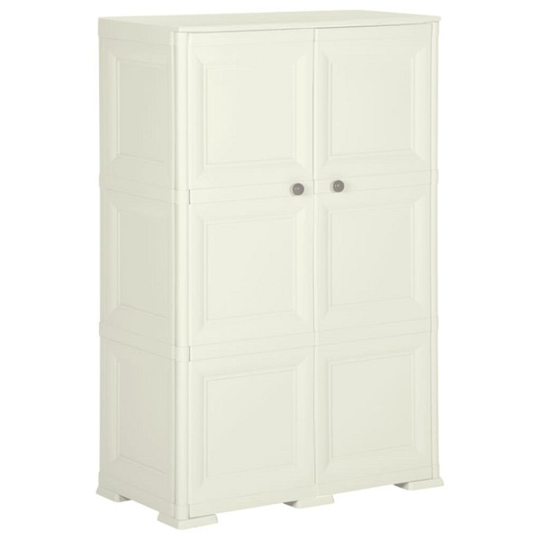 vidaXL Kunststoffschrank 79x43x125 cm Holzdesign Vanilleeis, 340591