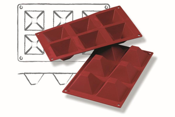 Schneider Backformen, Pyramide, 71 x 71 mm, Höhe 40 mm, 115028