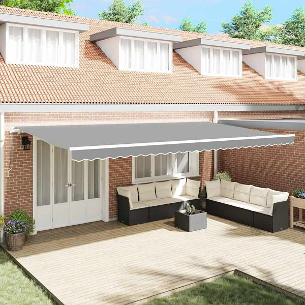 vidaXL Markise Weiß 6 x 3 m Metall, 144062, 8718475799382