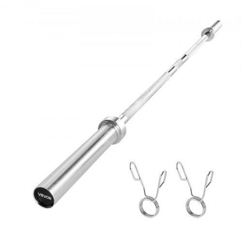 VEVOR verchromte Langhantelstange 182 cm, geriffelter Griff, 5 cm Hantelscheiben, 227 kg Tragkraft für Krafttraining, GLGGLG18MDG58I5TY001V0