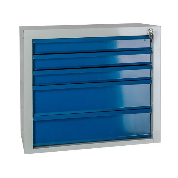 ADB Schubladenschrank "MAMMUT" 5 Schubladen / Maße: BxTxH = 70cm x 43,5 cm x 60cm, Lichtgrau/Lichtblau, 24775