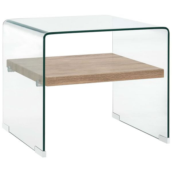vidaXL Couchtisch Transparent 50×50×45 cm Hartglas, 284742