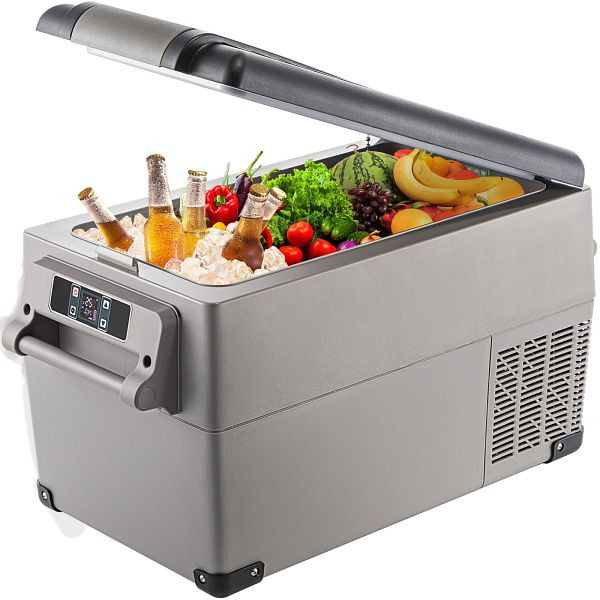 VEVOR Autokühlschrank 35L Kompressorkühlbox Edelstahl Urlaub Isolierbox Mini Kühlschrank Kühlbox Auto und Steckdose, BXYSSCZBXSH-CF351V2