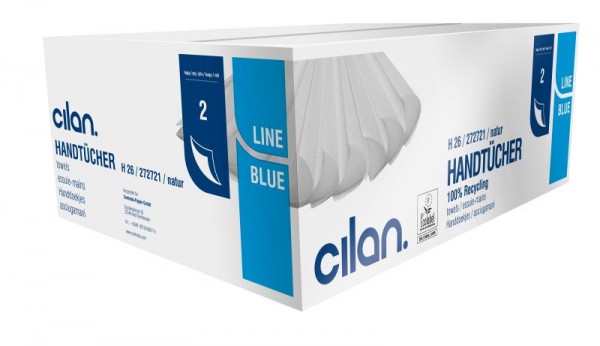 Cilan Tissue Falthandtuch H 26, Blattue-Line natur 2-lagig, VE: 20x150 Tücher, 2097150