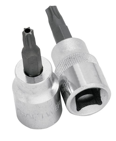 Kraftwerk 3/8" Bit für TX-Schrauben-Stecknuss T10 mit Bohrung, 205310