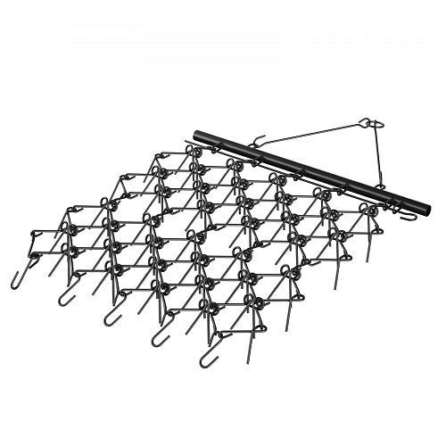 VEVOR Traktor Wiesenegge 2270 x 1210 mm aus 4 mm dickem Q235-Stahl mit 79x 10 cm langen Zinken 100 mm Durchmesser der Anhängerkupplung, LPGDK6X56FT0P4S91V0